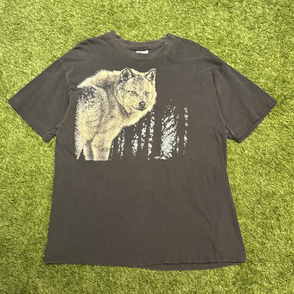 1990 Habitat Gregg Murray Wolf Graphic Tee
